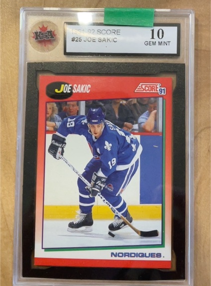 1991-92 Score #25 Joe Sakic — front