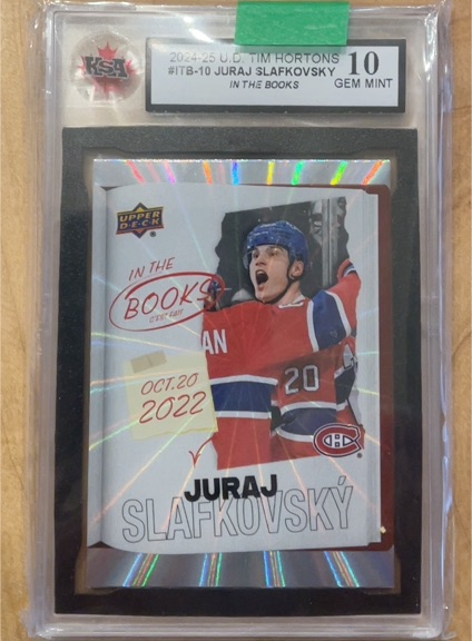 2024-25 Upper Deck Tim Hortons In The Books #ITB-10 Juraj Slafkovsky — front