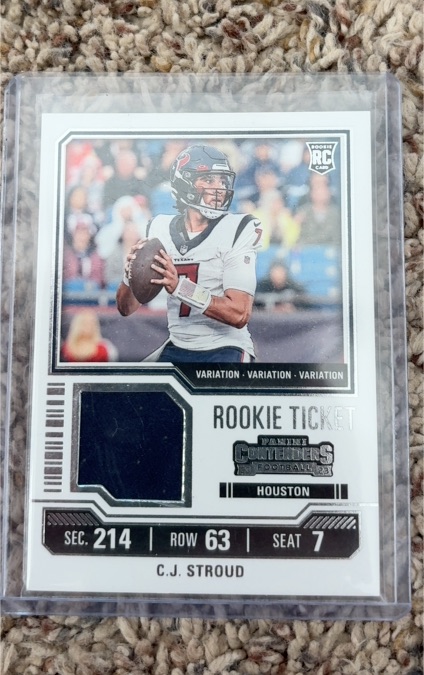 2023 Panini Contenders #TS42V C.J. Stroud Rookie Ticket Variation — front