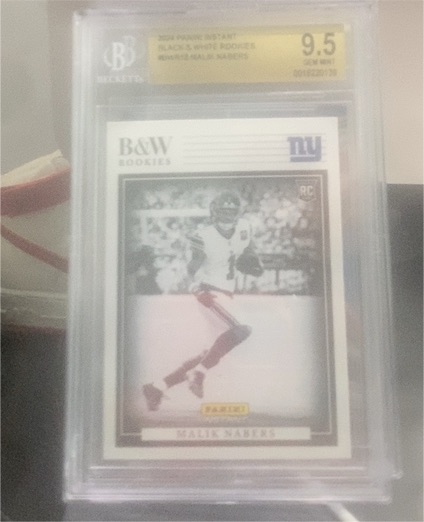 2024 Panini Instant Black & White Rookies #BWR15 Malik Nabers — front