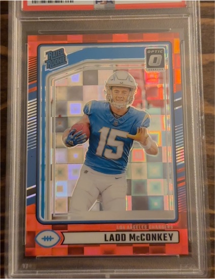 2024 Donruss Optic Preview Red Pandora #328 Ladd McConkey — front