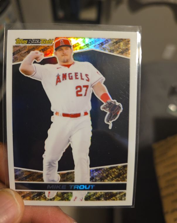 2021 Topps Update Black Gold #BGC-3 Mike Trout — front