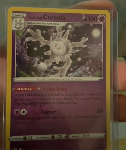 2020 Pokémon Rebel Clash #79 Galarian Cursola — front