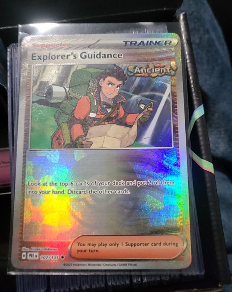 2025 Pokémon Prismatic Evolutions #107 Explorer's Guidance — front