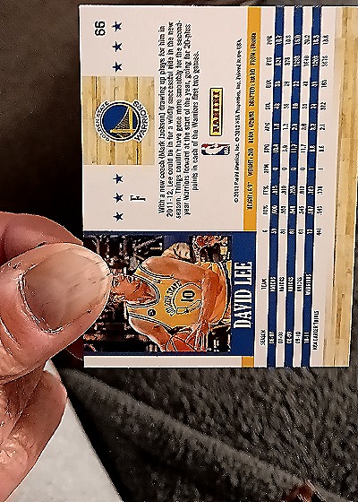2011-12 Panini NBA Hoops #66 David Lee — back