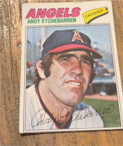 1977 Topps #454 Andy Etchebarren — front