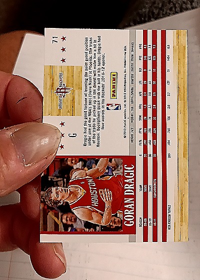 2011-12 Panini NBA Hoops #71 Goran Dragic — back
