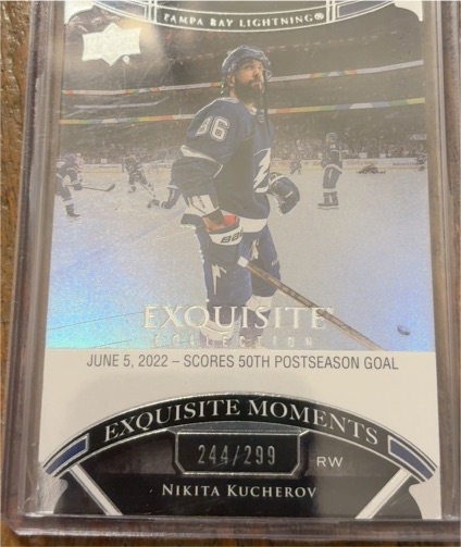 2022 Upper Deck Black Diamond Exquisite Moments #244 Nikita Kucherov — front