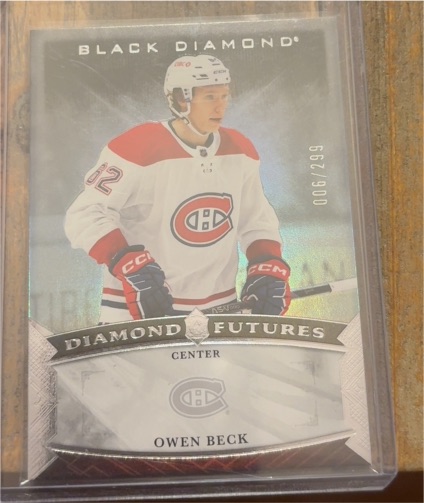 2023-24 Upper Deck Black Diamond Diamond Futures #BDF-OB Owen Beck — front