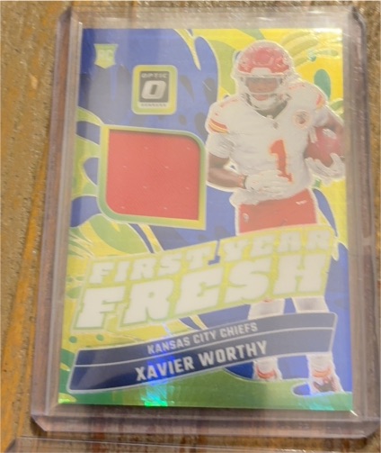2024 Panini Donruss Optic First Year Fresh Patch #FYF-XWY Xavier Worthy — front