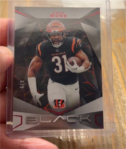 2024 Panini Black #23 Zack Moss — front