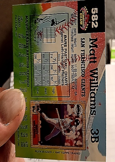 1997 Topps Stadium Club #582 Matt Williams — back