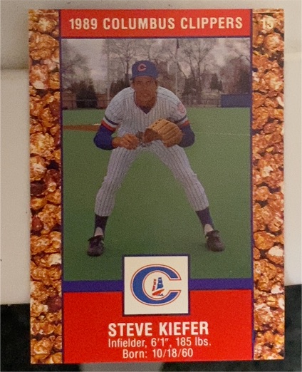 1989 Cracker Jack Columbus Clippers # Steve Kiefer — front