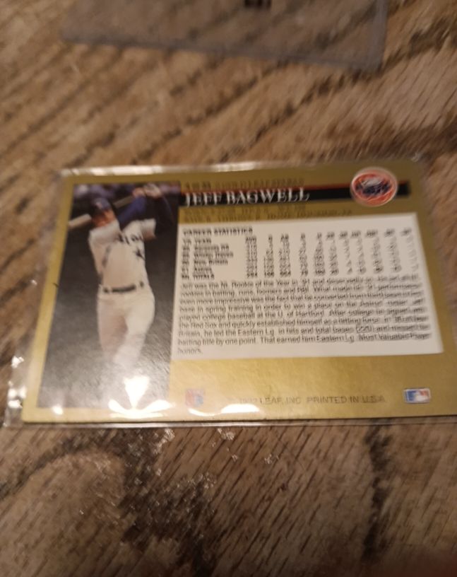 1992 Leaf Black Gold Edition #103 Jeff Bagwell — front