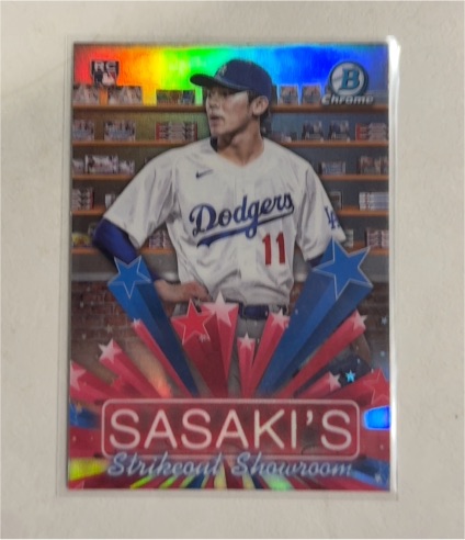 2025 Bowman Chrome #HS-9 Roki Sasaki Sasaki's Strikeout Showroom — front