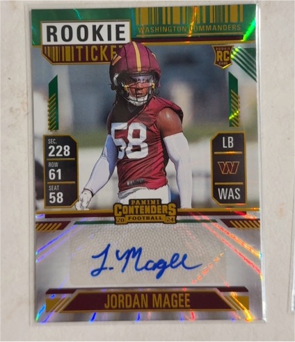 2024 Panini Contenders #244 Jordan Magee Rookie Ticket — front
