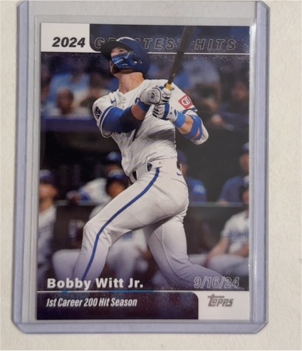 2025 Topps Series 1 - 2024 Greatest Hits #GH-6 Bobby Witt Jr. — front