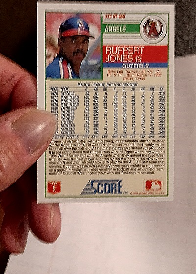 1988 Score #371 Ruppert Jones — back