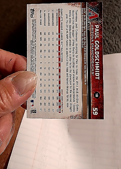 2024 Topps Opening Day #59 Paul Goldschmidt — back