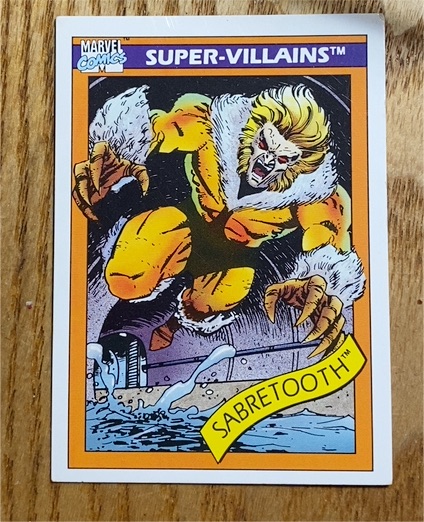 1990 Impel Marvel Universe Series 1 #57 Sabretooth — front