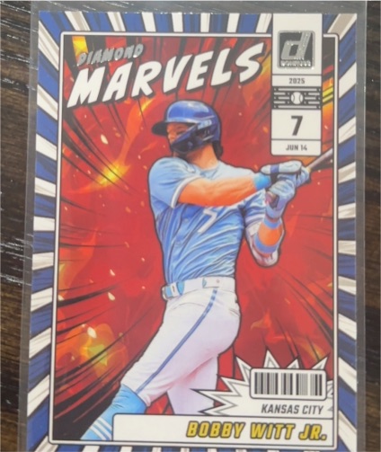 2025 Donruss Diamond Marvels #9 Bobby Witt Jr. — front