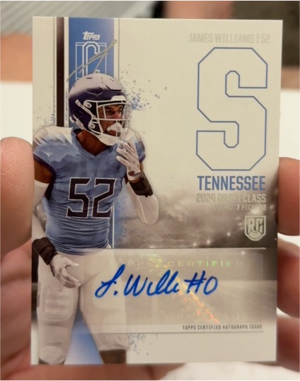 2024 Topps Signature Class #192 James Williams — front