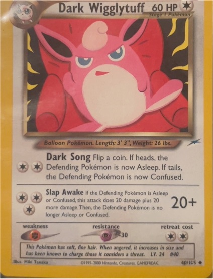 2000 Neo Destiny #40 Dark Wigglytuff — front