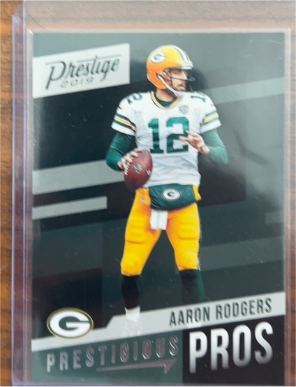 2019 Panini Prestige Prestigious Pros Aaron Rodgers — front