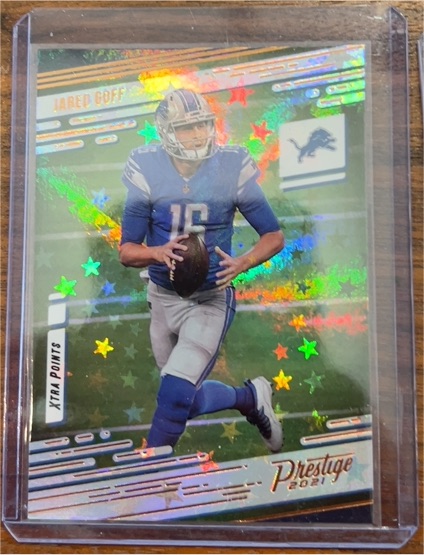 2021 Panini Prestige #54 Jared Goff Xtra Points Astral — front