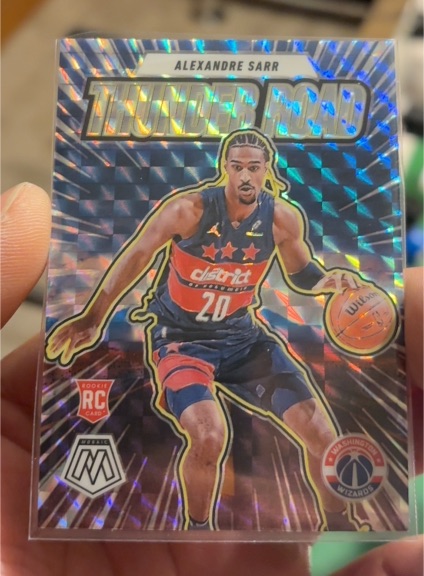 2024-25 Panini Mosaic Thunder Road #19 Alexandre Sarr — front