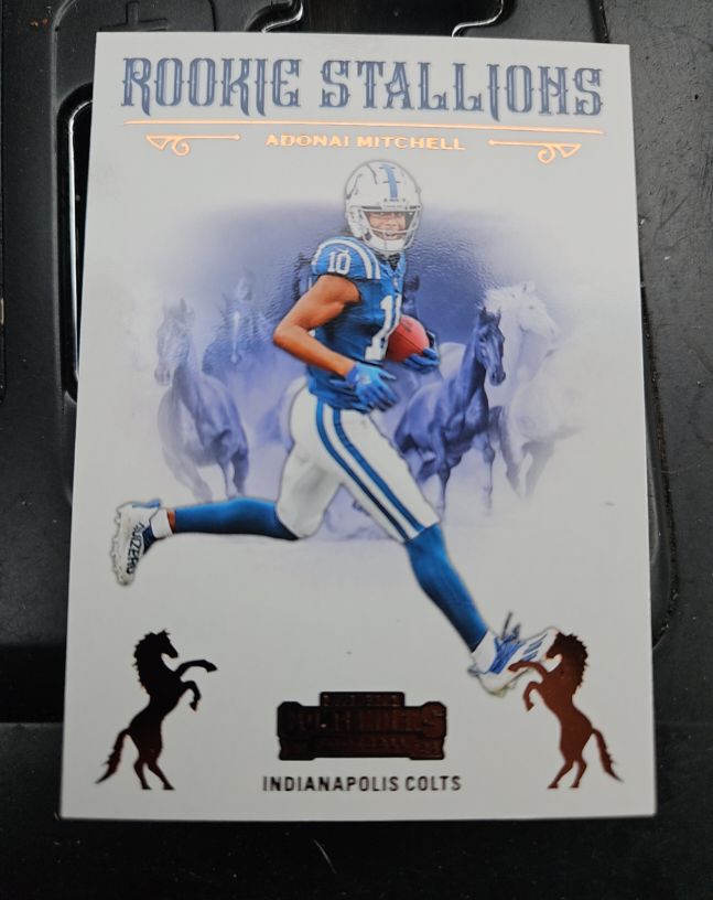 2024 Panini Contenders Rookie Stallions #17 Adonai Mitchell — front