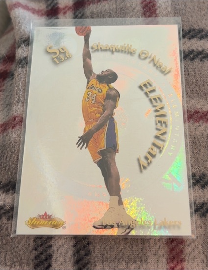 2000 Fleer Showcase #SQ 13.8 Shaquille O'Neal Elementary — front