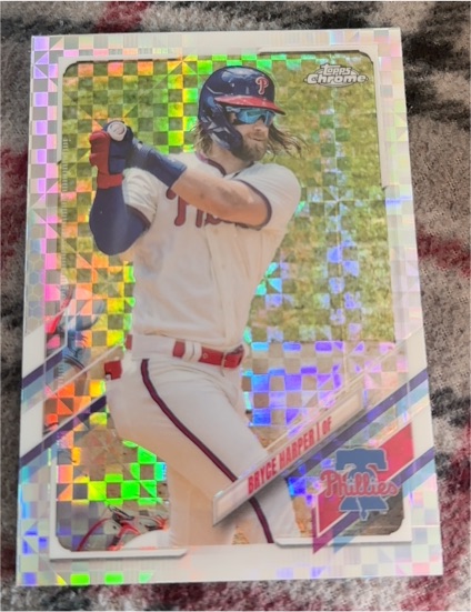 2021 Topps Chrome #134 Bryce Harper — front