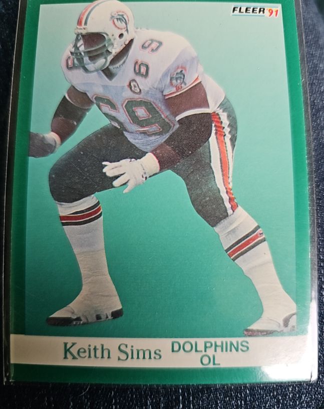 1991 Fleer #130 Keith Sims — front