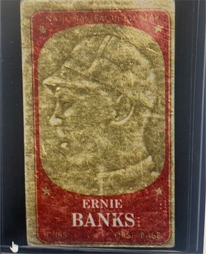 1965 Topps Embossed #58 Ernie Banks — front