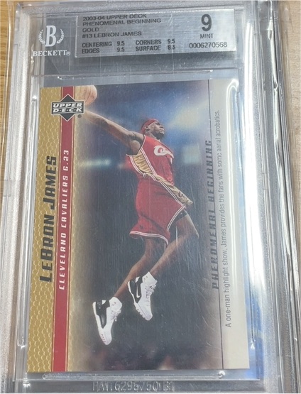 2003-04 Upper Deck #13 LeBron James Phenomenal Beginning Gold Rookie — front