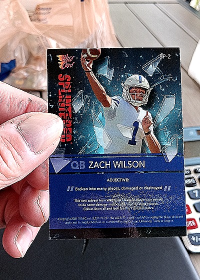 2021 Wild Card #2/5 Zach Wilson — back