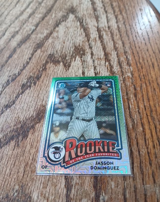 2024 Bowman Chrome #ROY-6 Jasson Dominguez Rookie of the Year Favorites Mojo — front