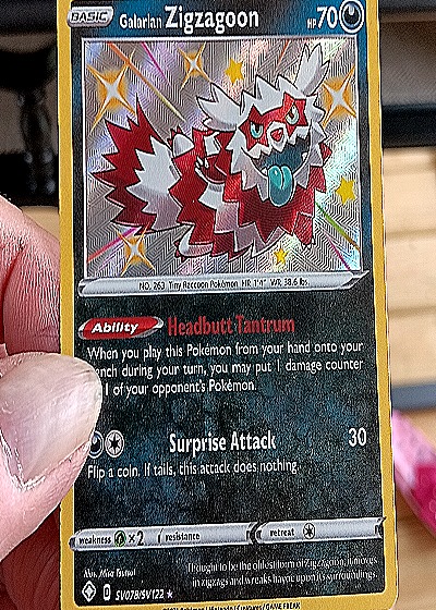 2021 Pokémon TCG Shining Fates #SV078 Galarian Zigzagoon — front