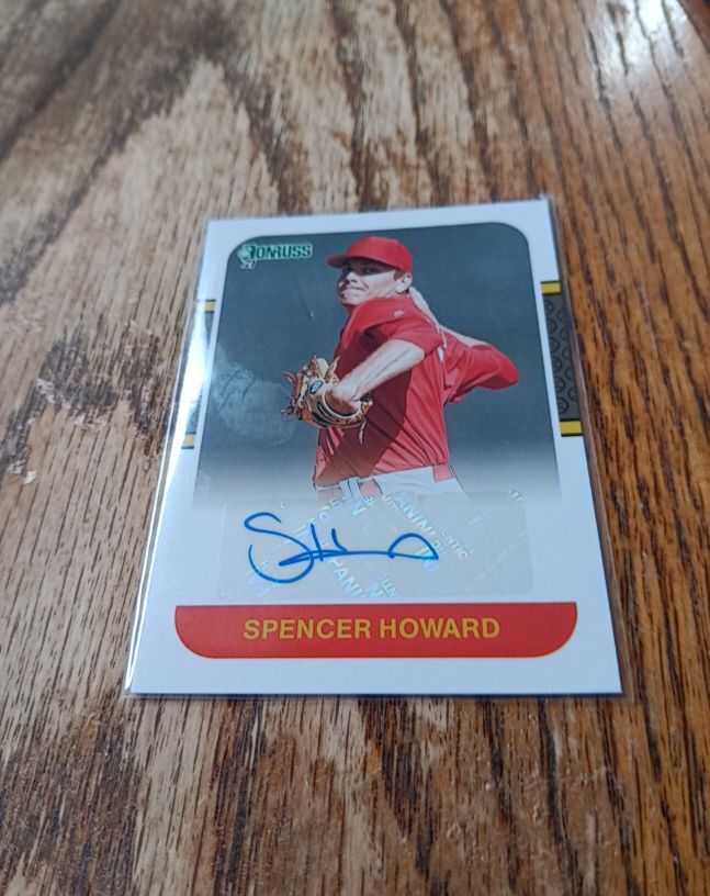 2021 Donruss Retro 1987 Signatures Auto #87S-SH Spencer Howard — front
