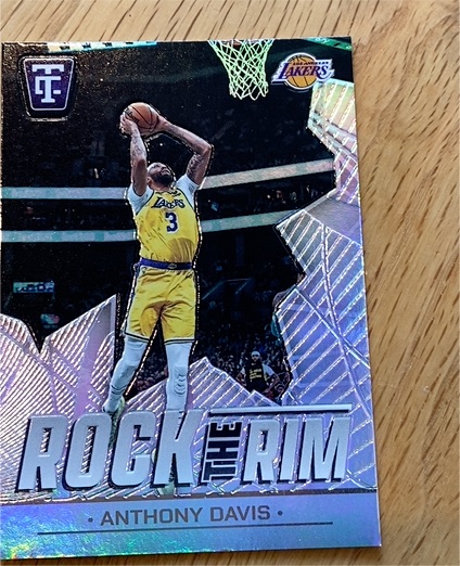 2024-25 Panini Totally Certified #9 Anthony Davis Rock The Rim — front