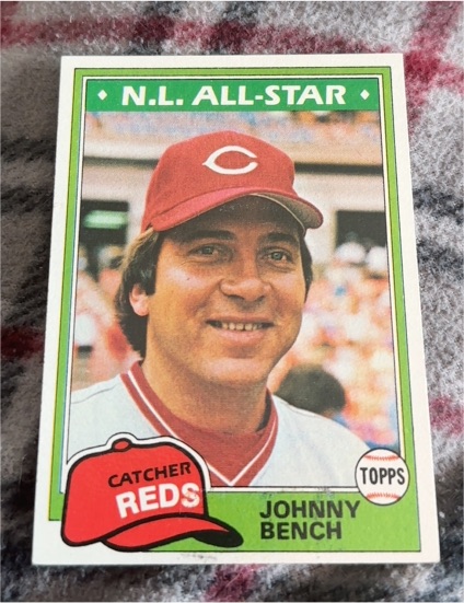1981 Topps #600 Johnny Bench — front