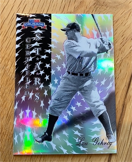 2025 Panini Crusade #5 Lou Gehrig Certified Stars Prizm — front