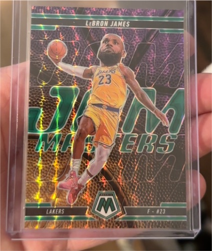 2024-25 Panini Mosaic #16 LeBron James Jam Masters Green Mosaic — front