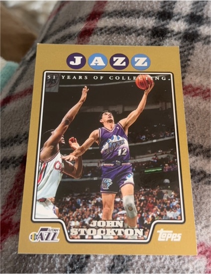 2008-09 Topps #166 John Stockton Utah Jazz — front