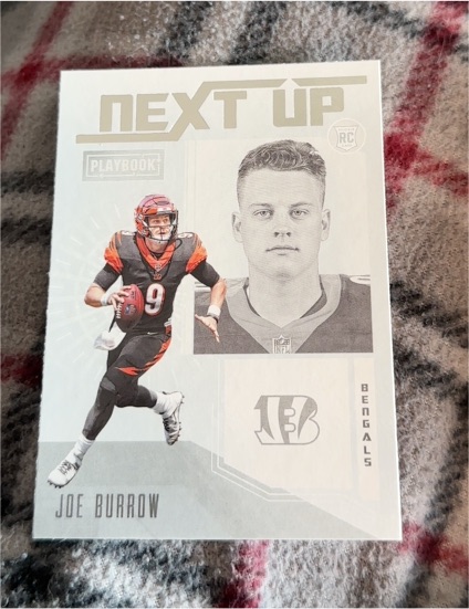 2020 Panini Playbook Next Up #NU-1 Joe Burrow Rookie — front