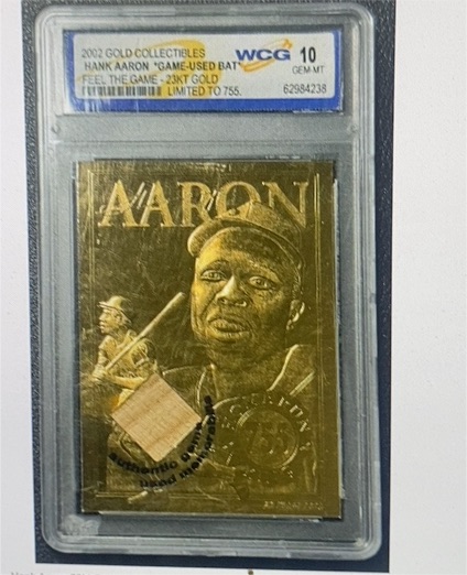 2002 Gold Collectibles Hank Aaron #Limited to 755 — front