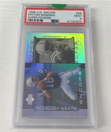 1998 Upper Deck Encore #S8 Peyton Manning Super Powers — front