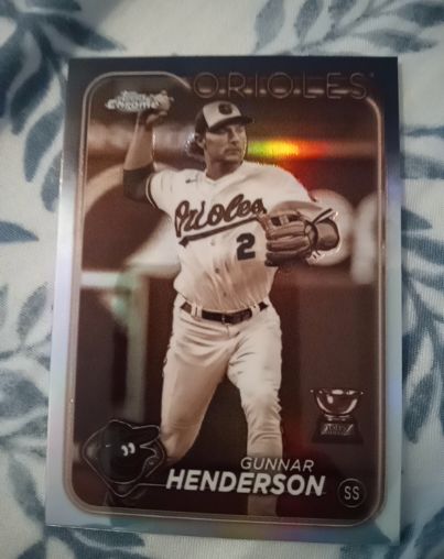 2024 Topps Chrome #36 Gunnar Henderson Sepia Refractor Baltimore Orioles — front