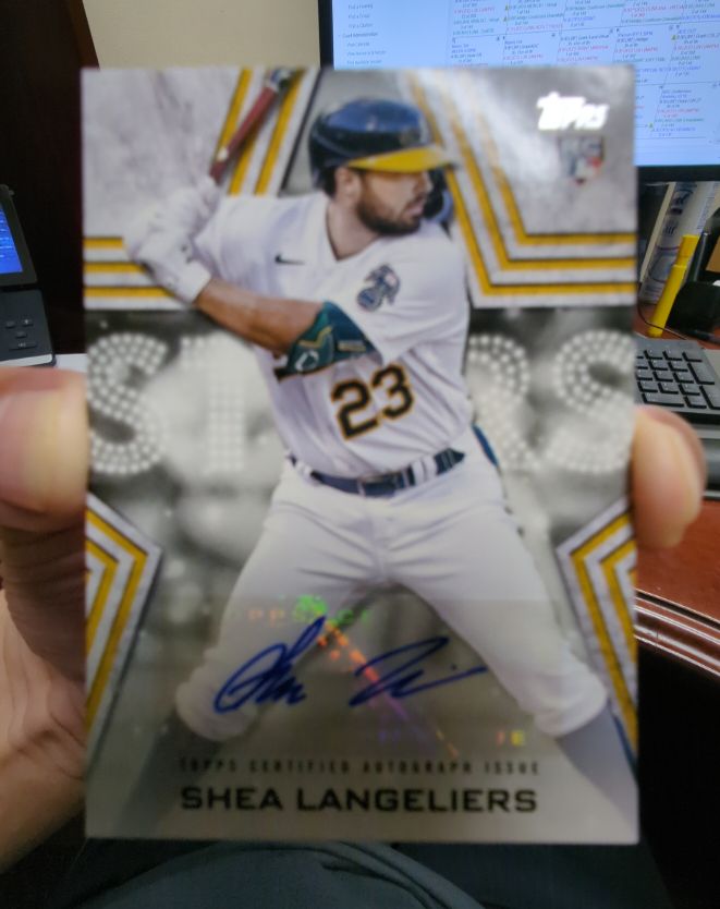 2023 Topps Series 1 Baseball Stars Auto Black #BSA-SL Shea Langeliers — front